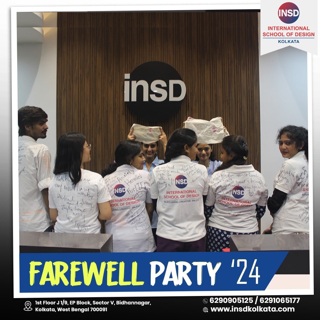 Students are celebrating Farewell party at INSD Kolkata campus