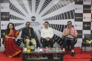Fashion design expert Santanu Guhu Thakura, Interior design expert Dulal Paul are setting in a show with Fareena Masood and Navin Soni at INSD Kolkata Campus.